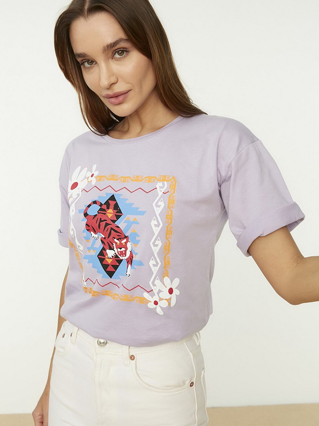 Футболка Trendyol модель TWOSS22TS1518/Lila Фото