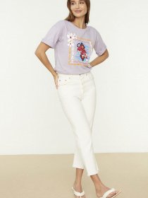 Футболка Trendyol модель TWOSS22TS1518/Lila Фото