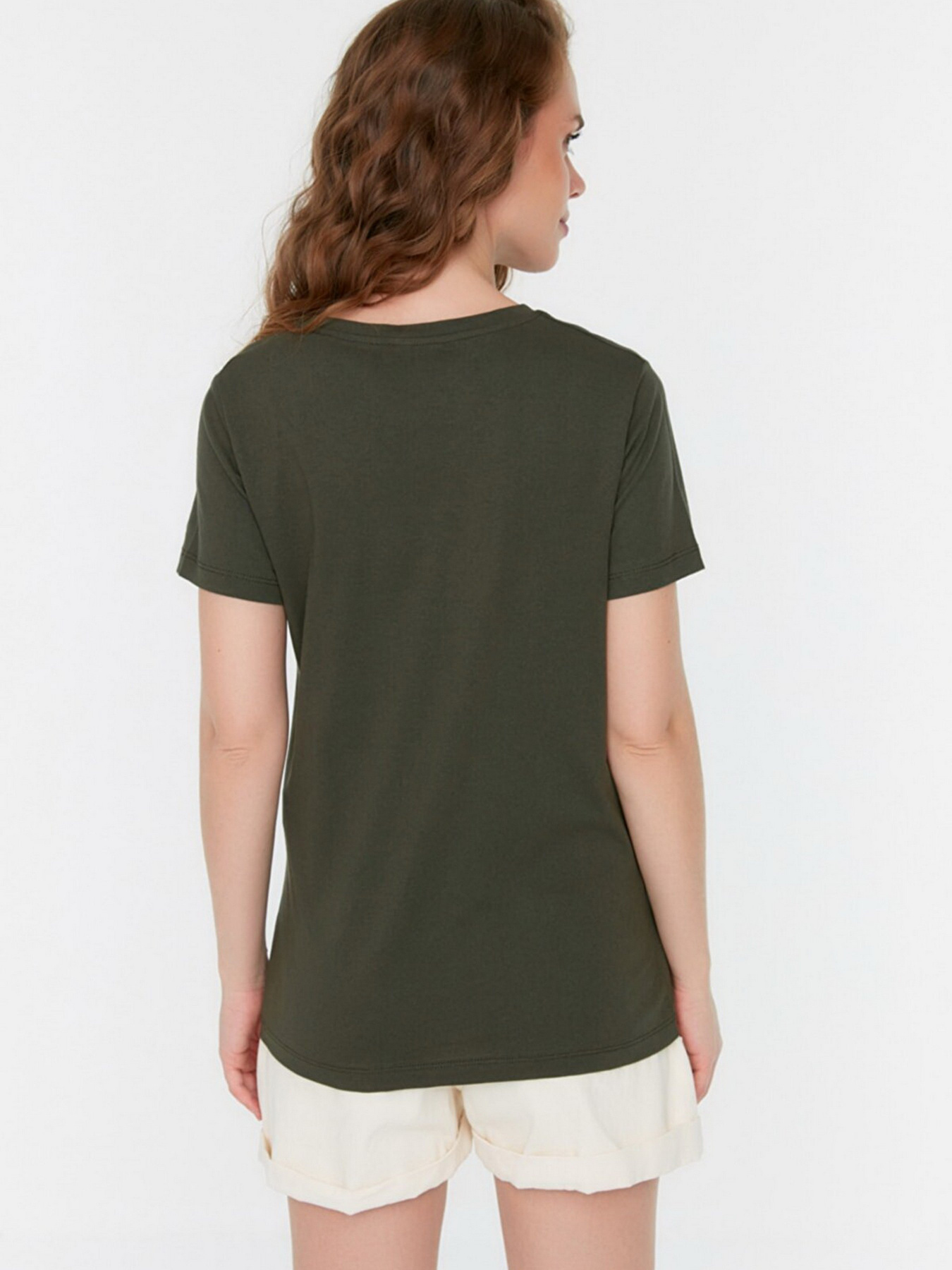 Футболка Trendyol модель TWOSS22TS1624/Haki Фото