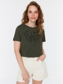 Футболка Trendyol модель TWOSS22TS1624/Haki Фото