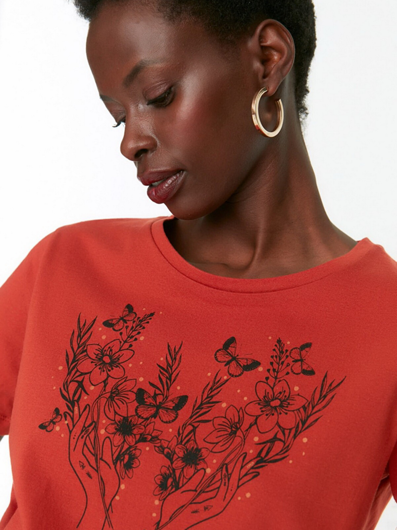 Футболка Trendyol модель TWOSS22TS1624/Kiremit Фото