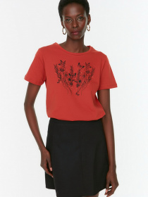 Футболка Trendyol модель TWOSS22TS1624/Kiremit Фото