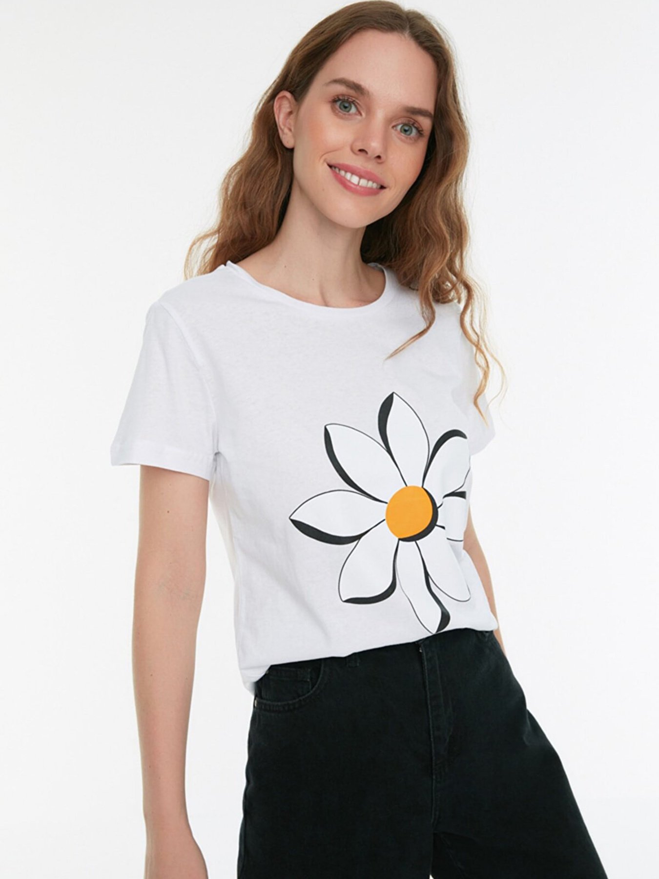 Футболка Trendyol модель TWOSS22TS1636/Beyaz Фото