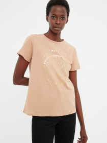 Футболка Trendyol модель TWOSS22TS1642/Bej Фото
