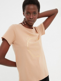 Футболка Trendyol модель TWOSS22TS1642/Bej Фото