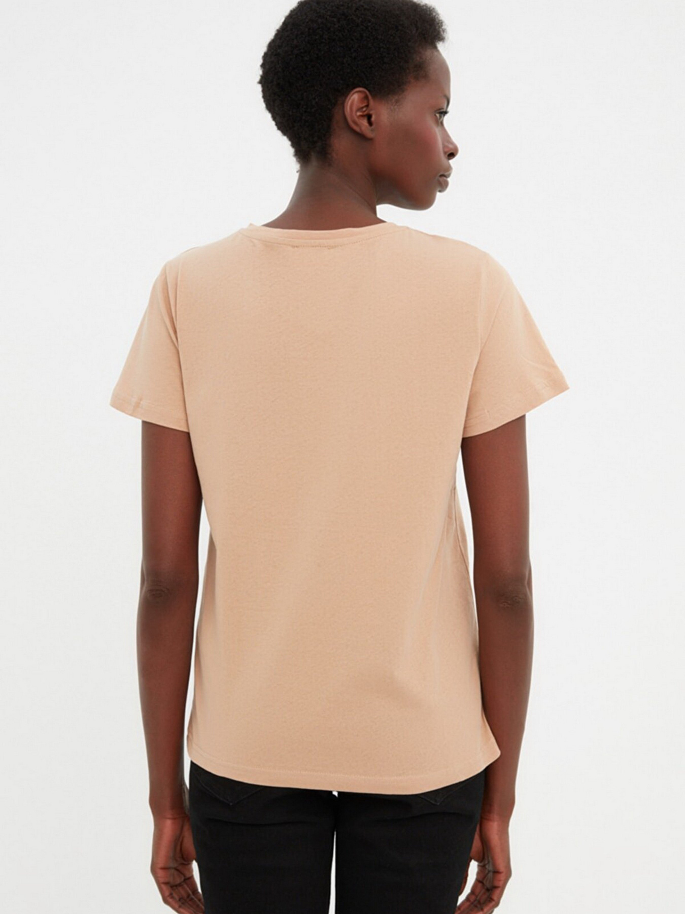 Футболка Trendyol модель TWOSS22TS1642/Bej Фото