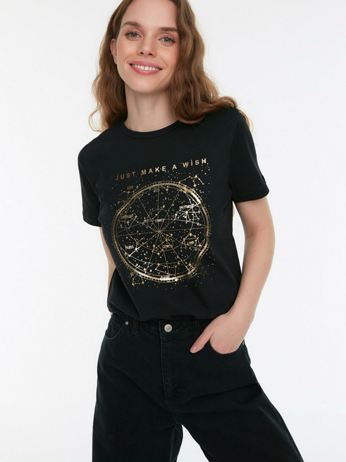 Футболка Trendyol модель TWOSS22TS1642/Siyah Фото