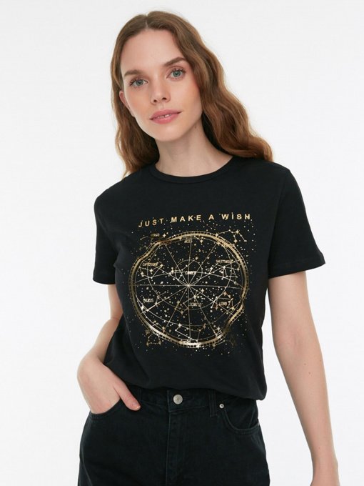 Футболка Trendyol модель TWOSS22TS1642/Siyah Фото