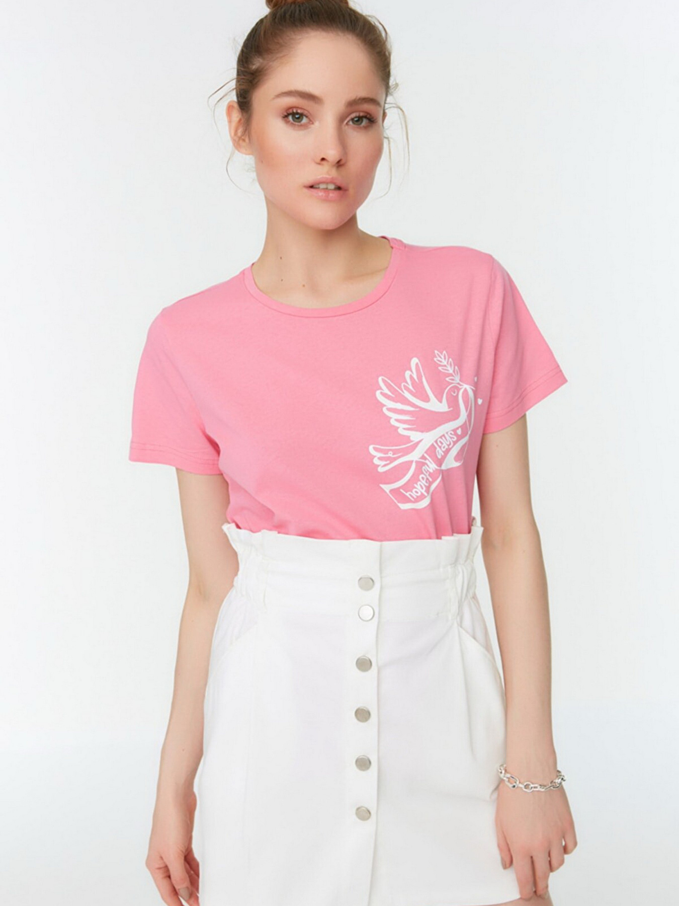 Футболка Trendyol модель TWOSS22TS1643/Pembe Фото