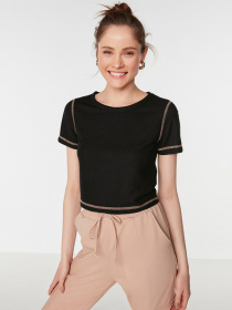 Футболка Trendyol модель TWOSS22TS1804/Siyah Фото