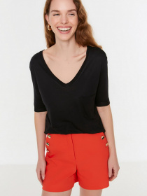 Футболка Trendyol модель TWOSS22TS1805/Siyah Фото