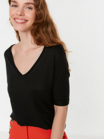 Футболка Trendyol модель TWOSS22TS1805/Siyah Фото