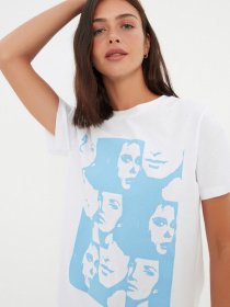 Футболка Trendyol модель TWOSS22TS1806/Beyaz Фото