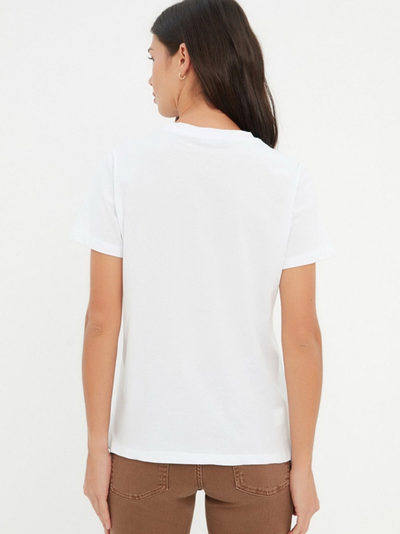 Футболка Trendyol модель TWOSS22TS1806/Beyaz Фото