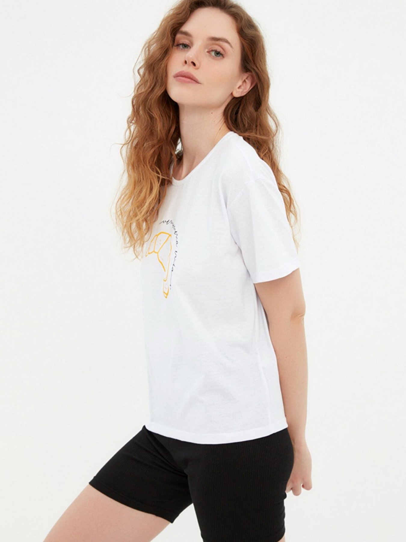 Футболка Trendyol модель TWOSS22TS1809/Beyaz Фото