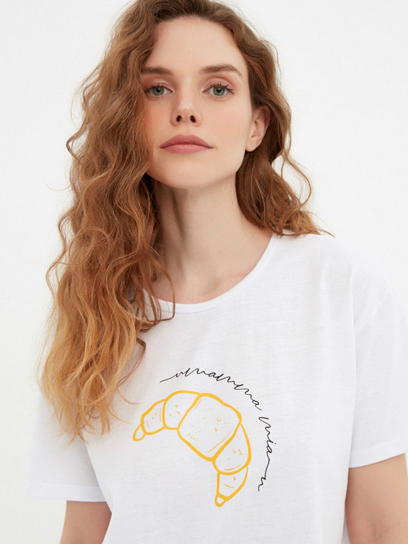 Футболка Trendyol модель TWOSS22TS1809/Beyaz Фото