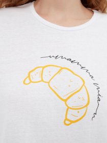 Футболка Trendyol модель TWOSS22TS1809/Beyaz Фото