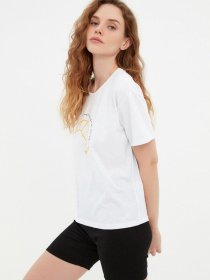 Футболка Trendyol модель TWOSS22TS1809/Beyaz Фото