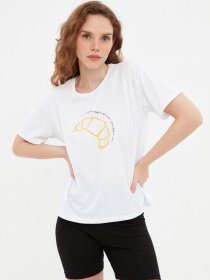 Футболка Trendyol модель TWOSS22TS1809/Beyaz Фото