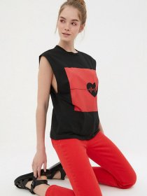 Футболка Trendyol модель TWOSS22TS1816/Siyah Фото