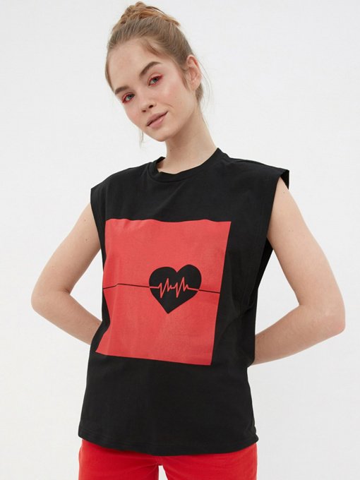 Футболка Trendyol модель TWOSS22TS1816/Siyah Фото