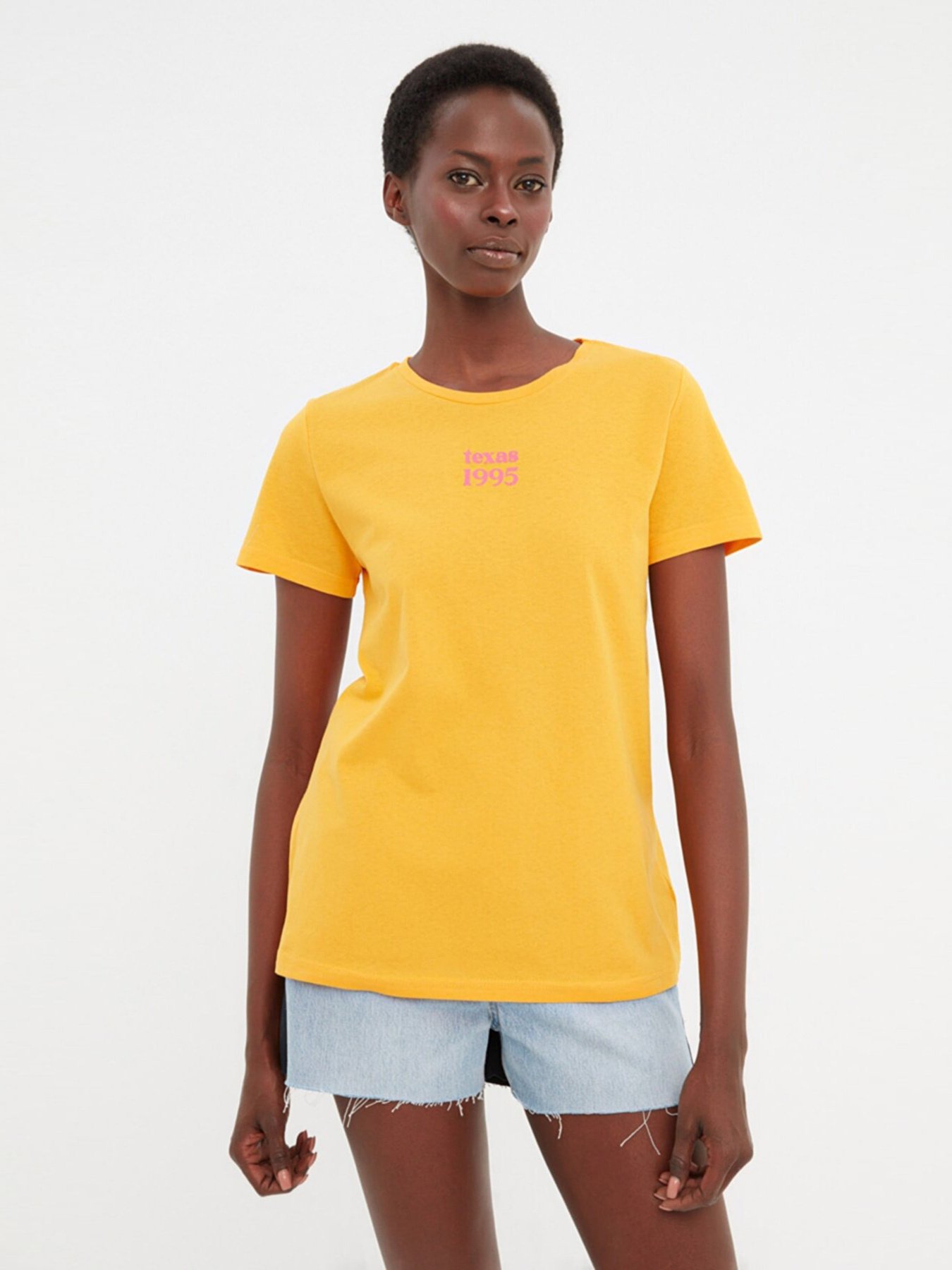 Футболка Trendyol модель TWOSS22TS1987/Turuncu Фото