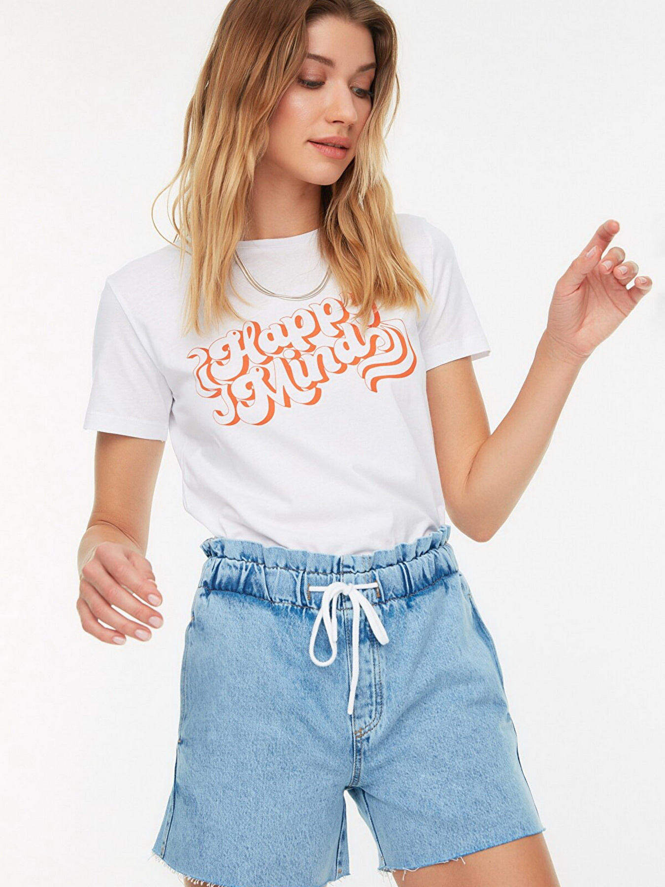 Футболка Trendyol модель TWOSS22TS2146/Beyaz Фото