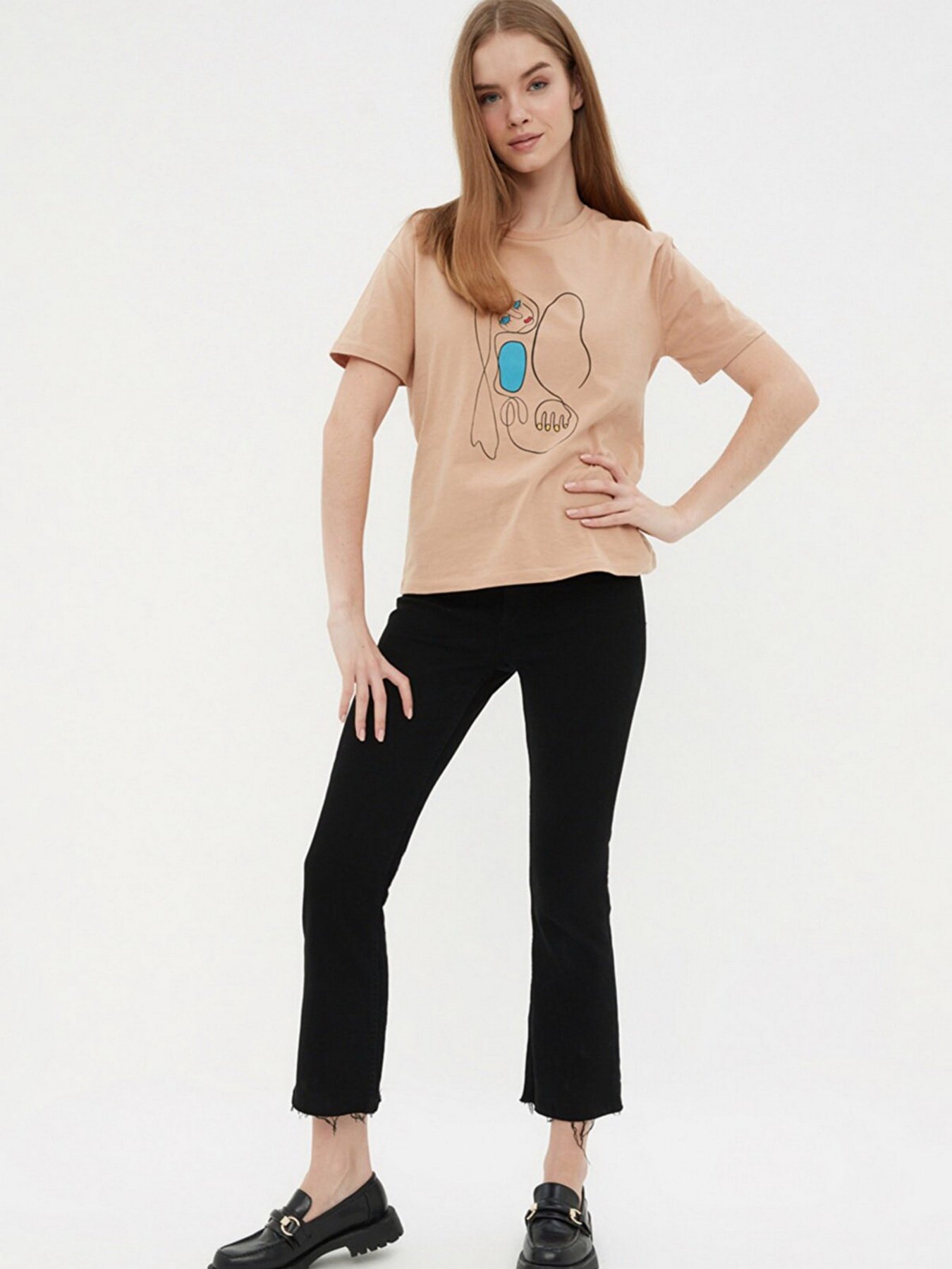 Футболка Trendyol модель TWOSS22TS2157/Bej Фото