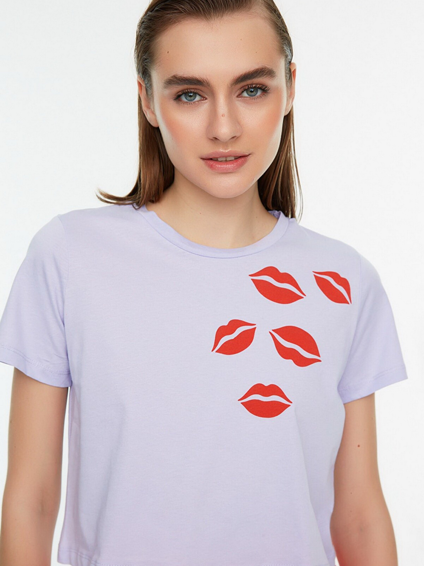 Футболка Trendyol модель TWOSS22TS2312/Lila Фото