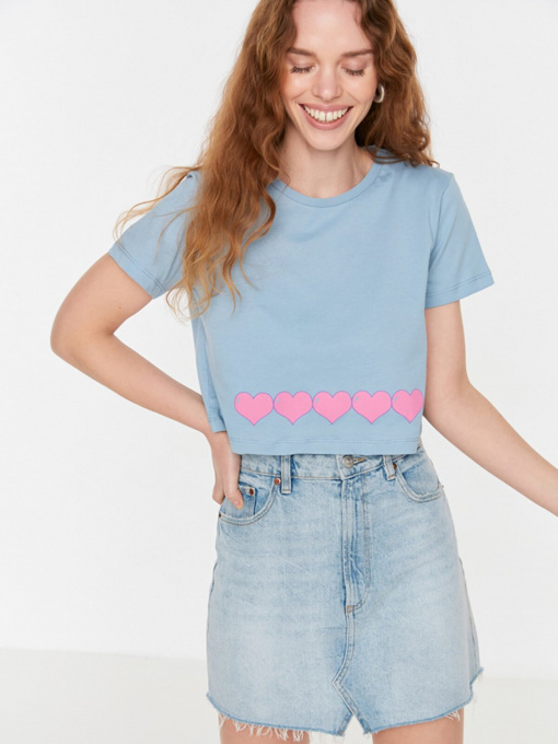 Футболка Trendyol модель TWOSS22TS2402/Mavi Фото