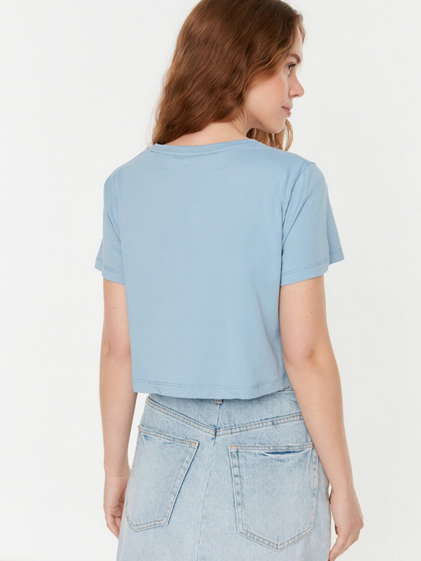 Футболка Trendyol модель TWOSS22TS2402/Mavi Футболка Trendyol модель TWOSS22TS2402/Mavi Фото