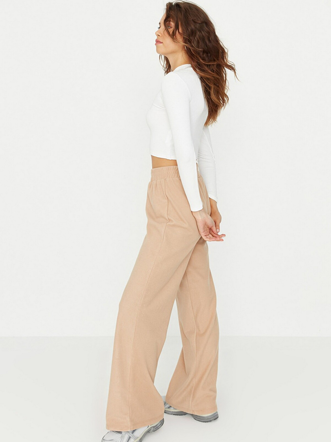 Штани палаццо Trendyol модель TWOAW23EA00132/Bej Фото