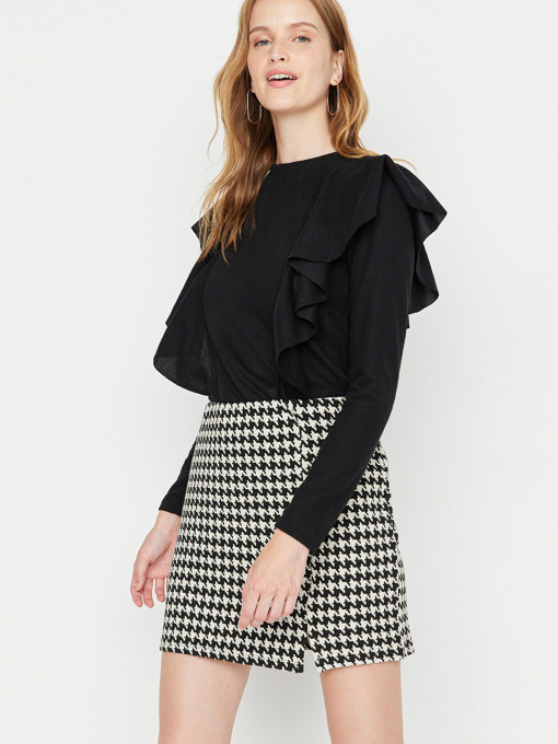 Юбка мини Trendyol модель TWOAW23ET00112/Siyah Фото