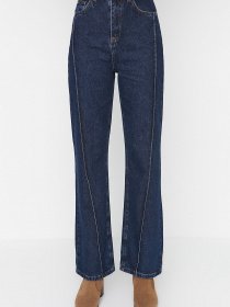 Широкі джинси Trendyol модель TWOAW23JE00090/Koyu Mavi Фото