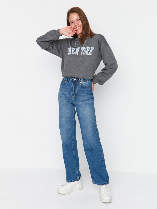 Широкие джинсы Trendyol модель TWOAW23JE00128/Acik Mavi Фото