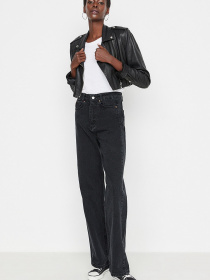 Широкі джинси Trendyol модель TWOAW23JE00290/Antrasit Фото