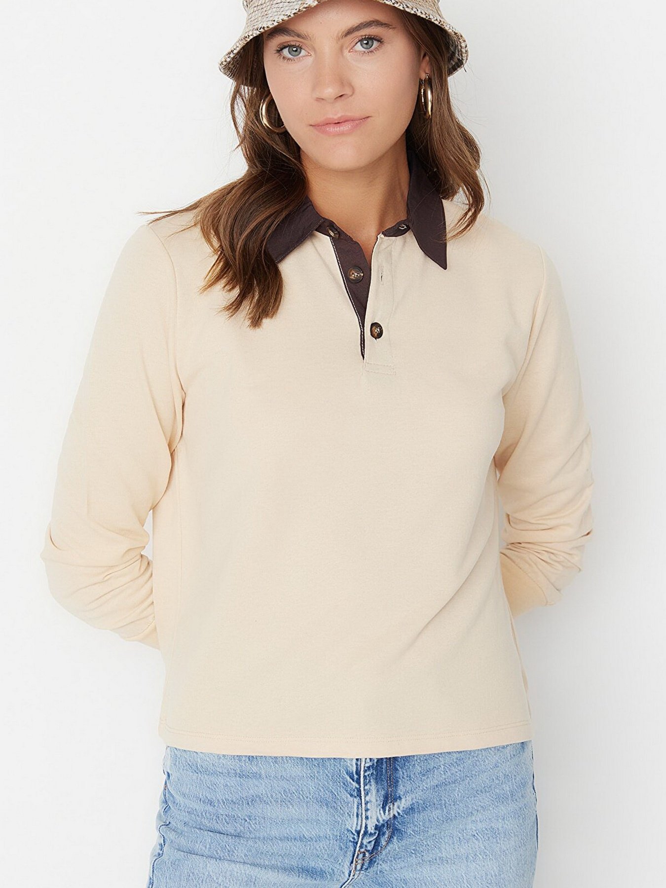 Поло Trendyol модель TWOAW23SW00374/Bej Фото