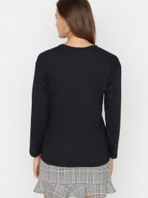 Лонгслив Trendyol модель TWOAW23TS00051/Siyah Фото
