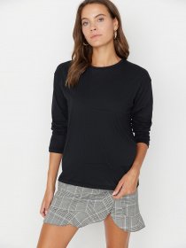 Лонгслів Trendyol модель TWOAW23TS00051/Siyah Фото