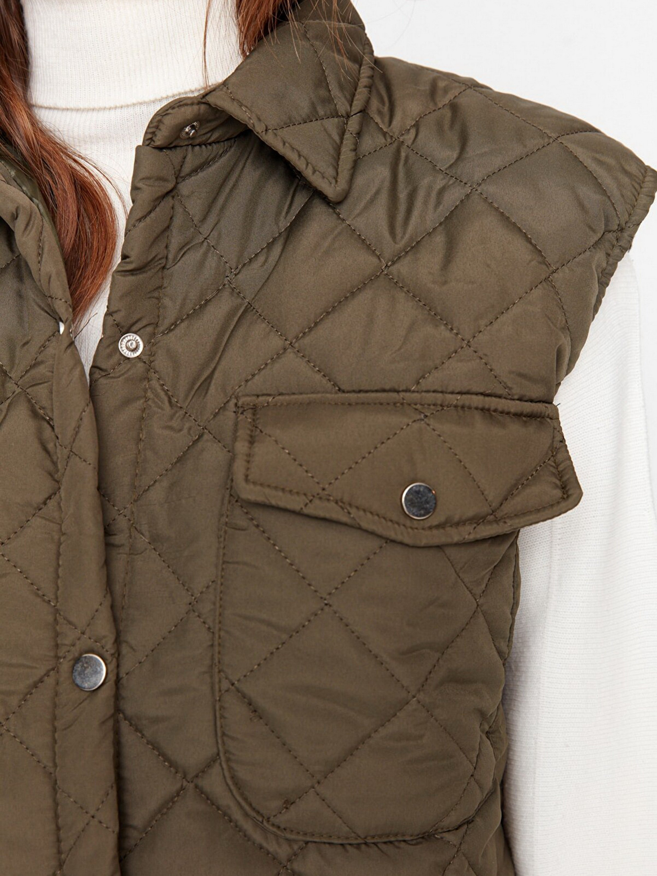 Утеплений жилет Trendyol модель TWOAW23YE00007/Haki Фото