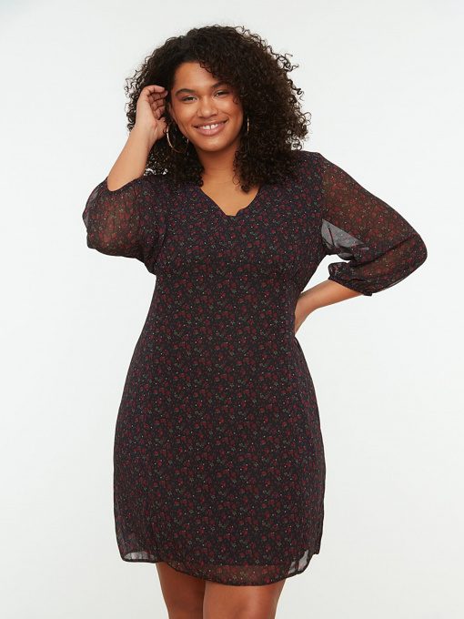 Платье мини Trendyol модель TBBSS22AH0200/Siyah Фото