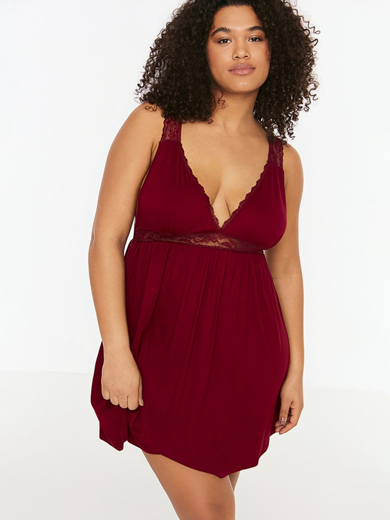 Нічна сорочка Trendyol модель TBBSS22GC0050/Bordo Фото