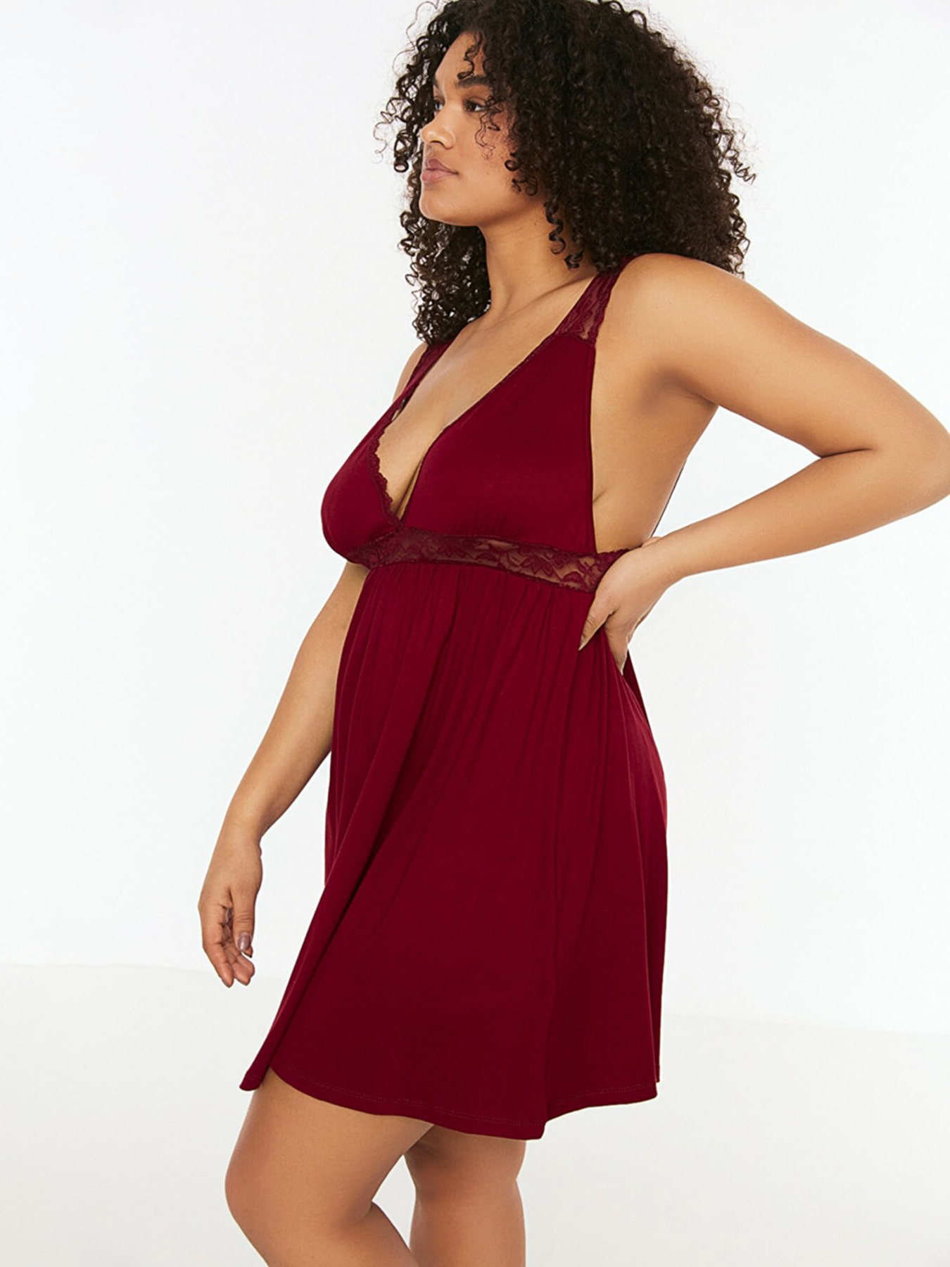 Нічна сорочка Trendyol модель TBBSS22GC0050/Bordo Фото