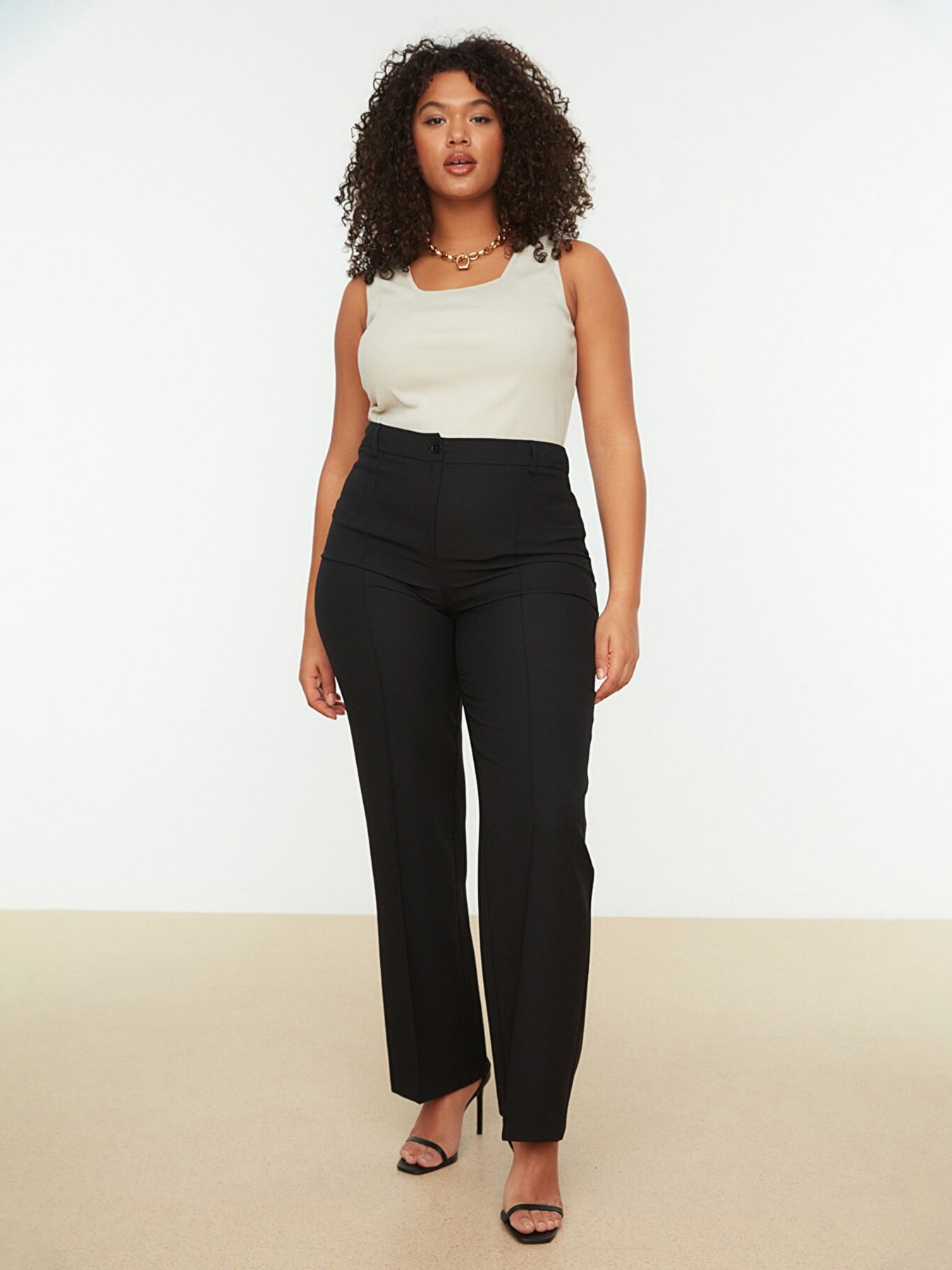 Класичні штани Trendyol модель TBBSS22PL0301/Siyah Фото