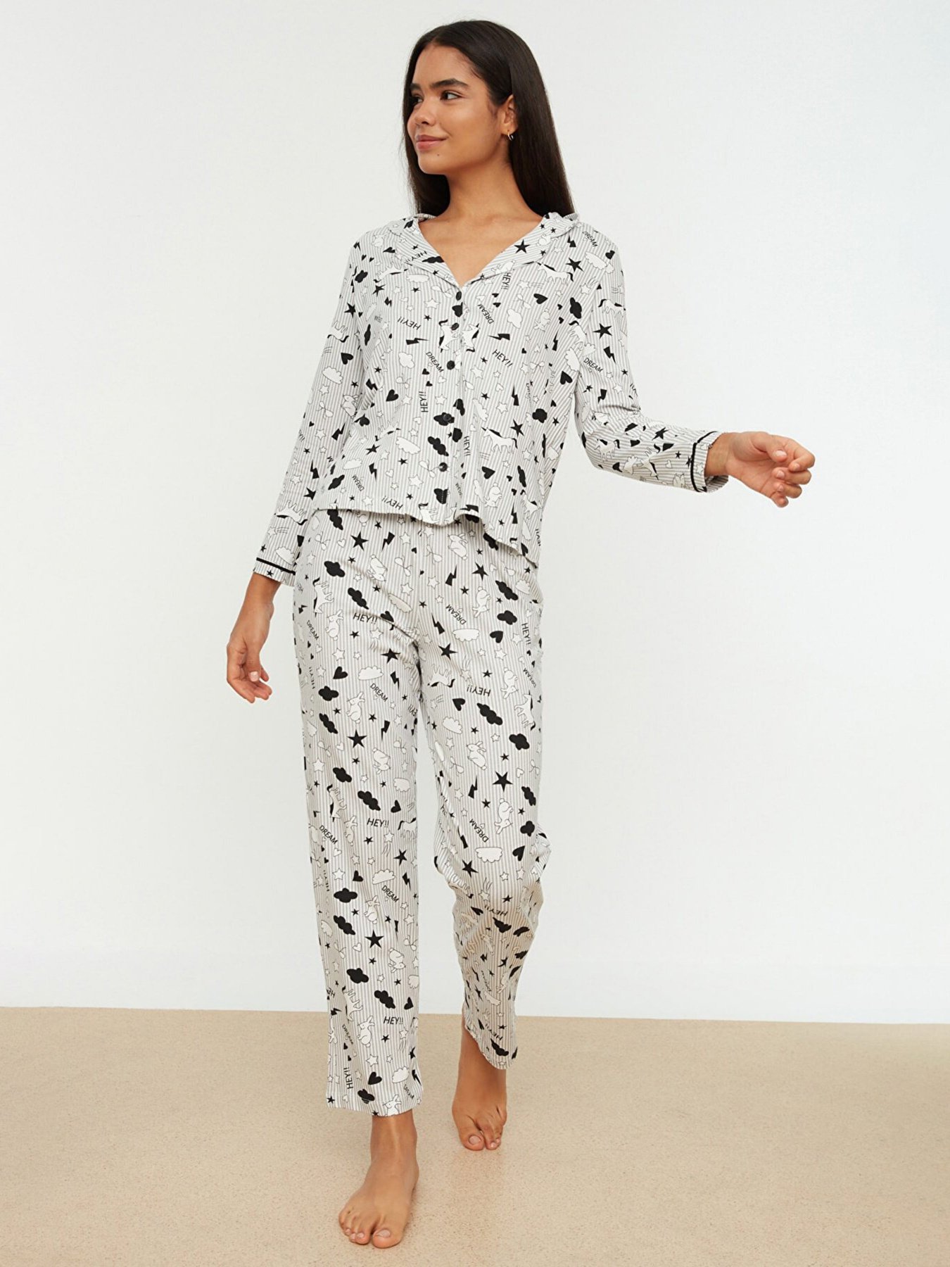 Пижама Trendyol модель THMAW21PT0863/Gri Фото