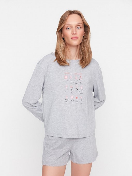 Пижама Trendyol модель THMAW22PT0039/Gri Фото
