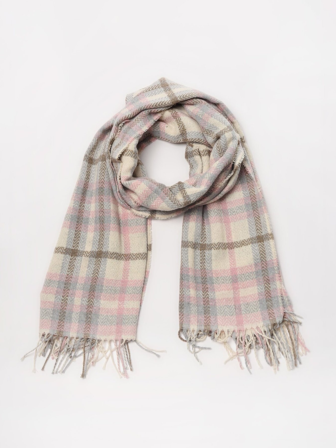 Шарф Trendyol модель TWOAW22AT0041/Gri-Pembe Фото