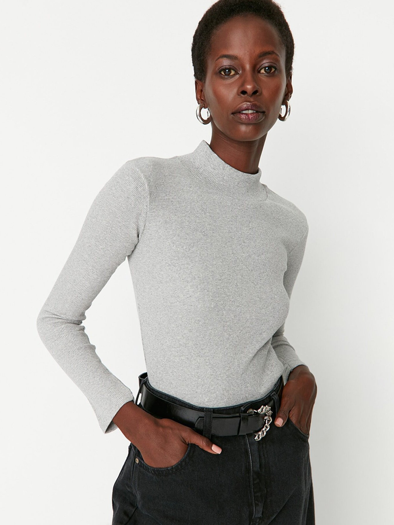 Водолазка Trendyol модель TWOAW21BZ0423/Gri Фото