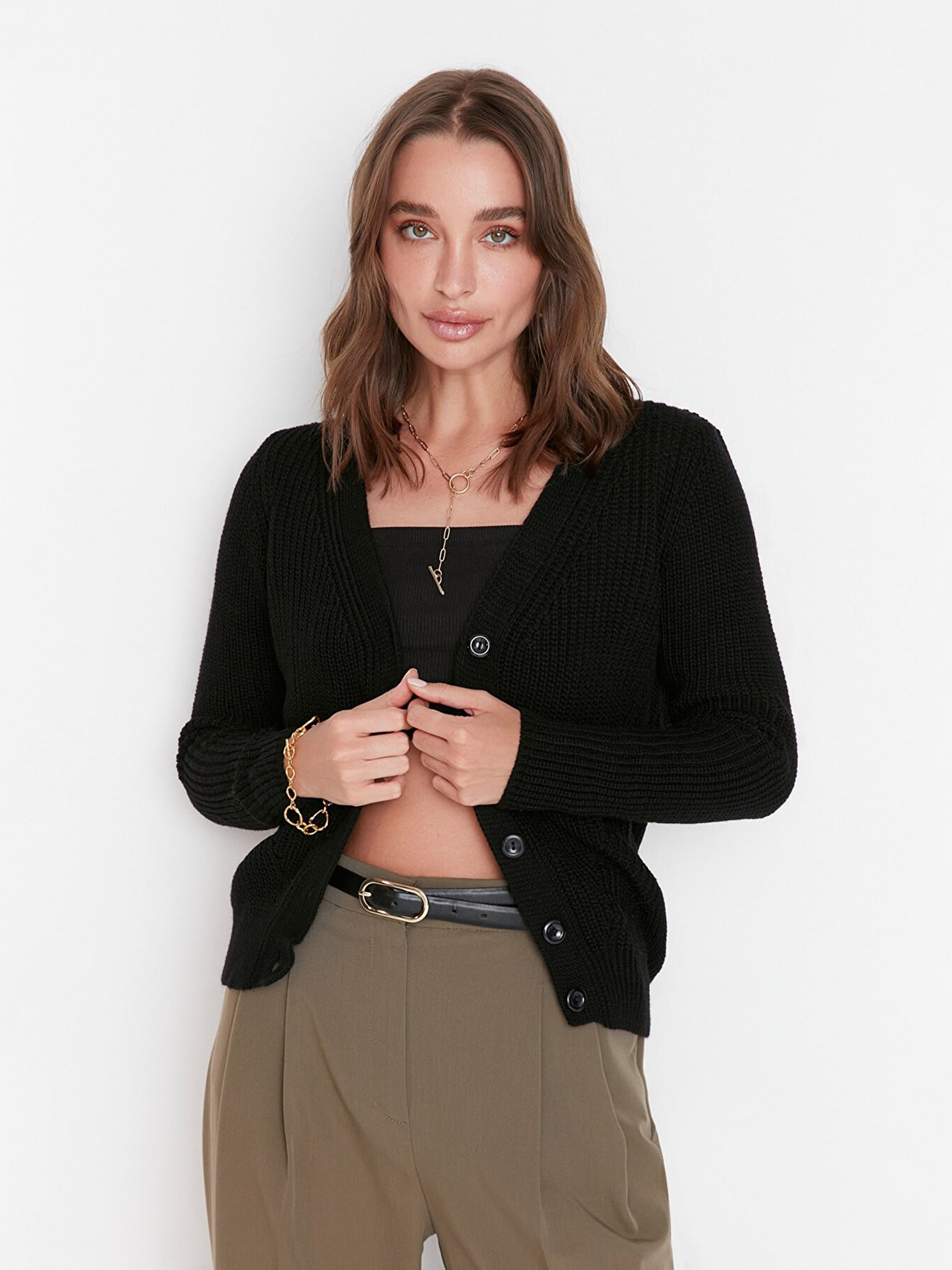 Кардиган Trendyol модель TWOAW21HI0128/Siyah Фото