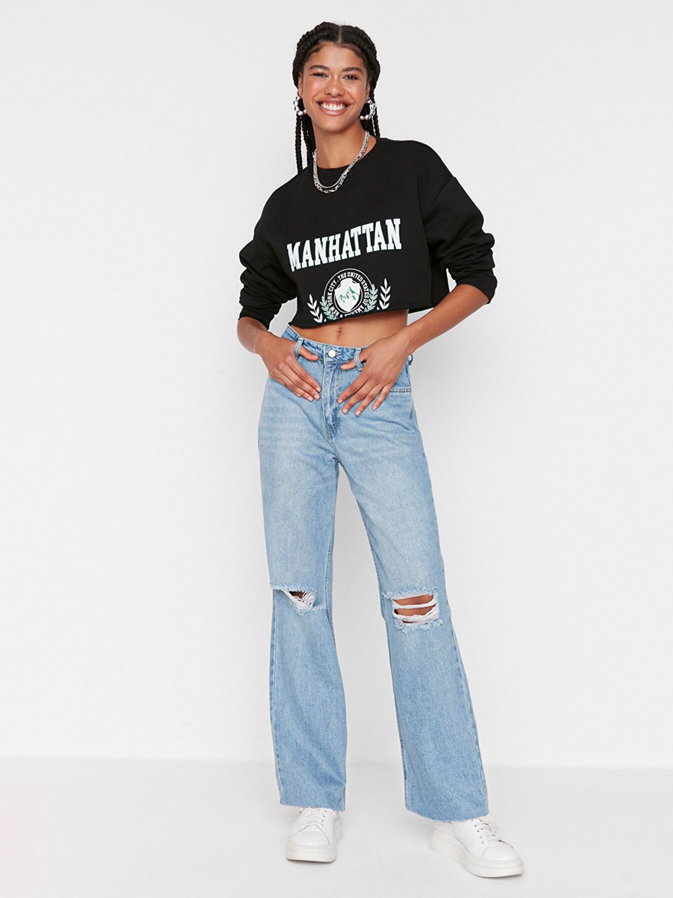 Джинси кльош Trendyol модель TWOAW21JE0539/Mavi Фото